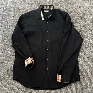 Burberry Black and Cream Dress Shirt